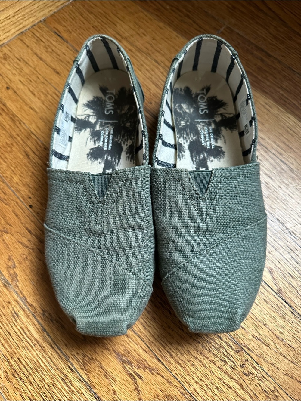 Toms Original Alpargata Slip-On Shoes in Pine Green - Women’s 6.5 (US)